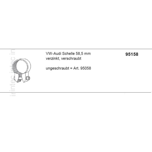 VAG  izp. skava 58,5 mm VW + Audi C.458