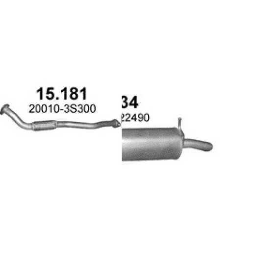 Toyota Auris 1.4i/1.6i Hatchback,rear silencer
