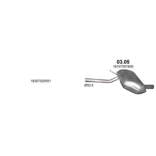 BMW 316i/318i,rear silencer