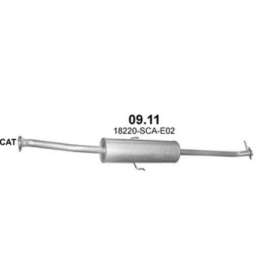 Honda CR-V 2.0i 16V 01/02-09/06,central silencer