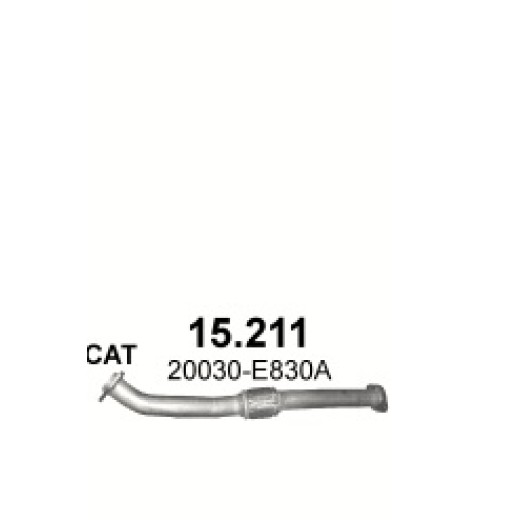 NISSAN NAVARA 2.5 D (Diesel) 5/2005 - 144-171-174HP, 106-126-128kW, 2488ccm,front pipe