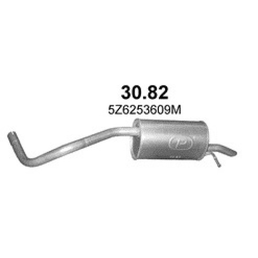 VOLKSWAGEN FOX 1.2 4/2005 - 12/2011 54-60HP, 40-44kW, 1198ccm,rear silencer